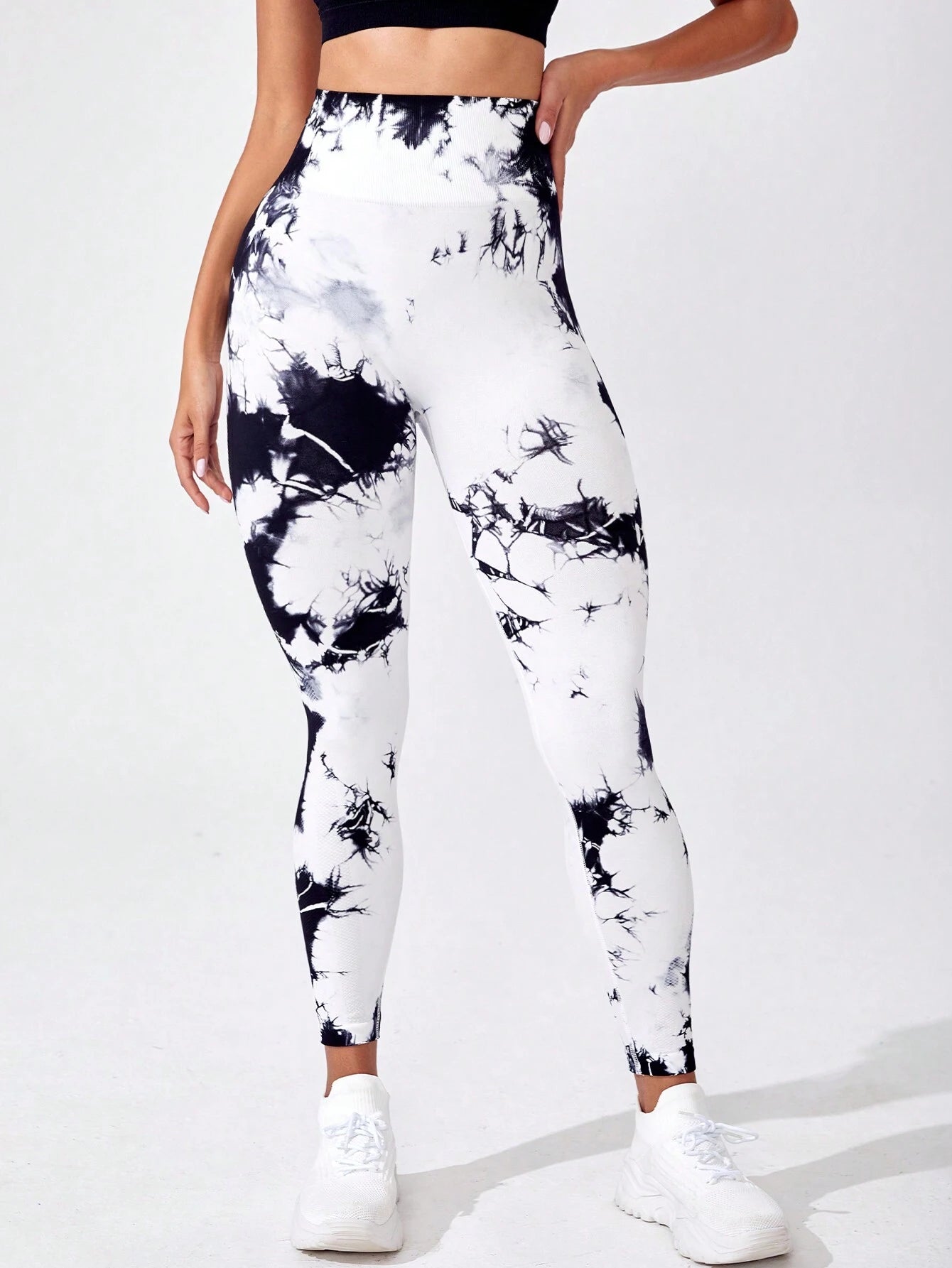 Yoga Trendy Tie Dye Tummy Control Sports Leggings