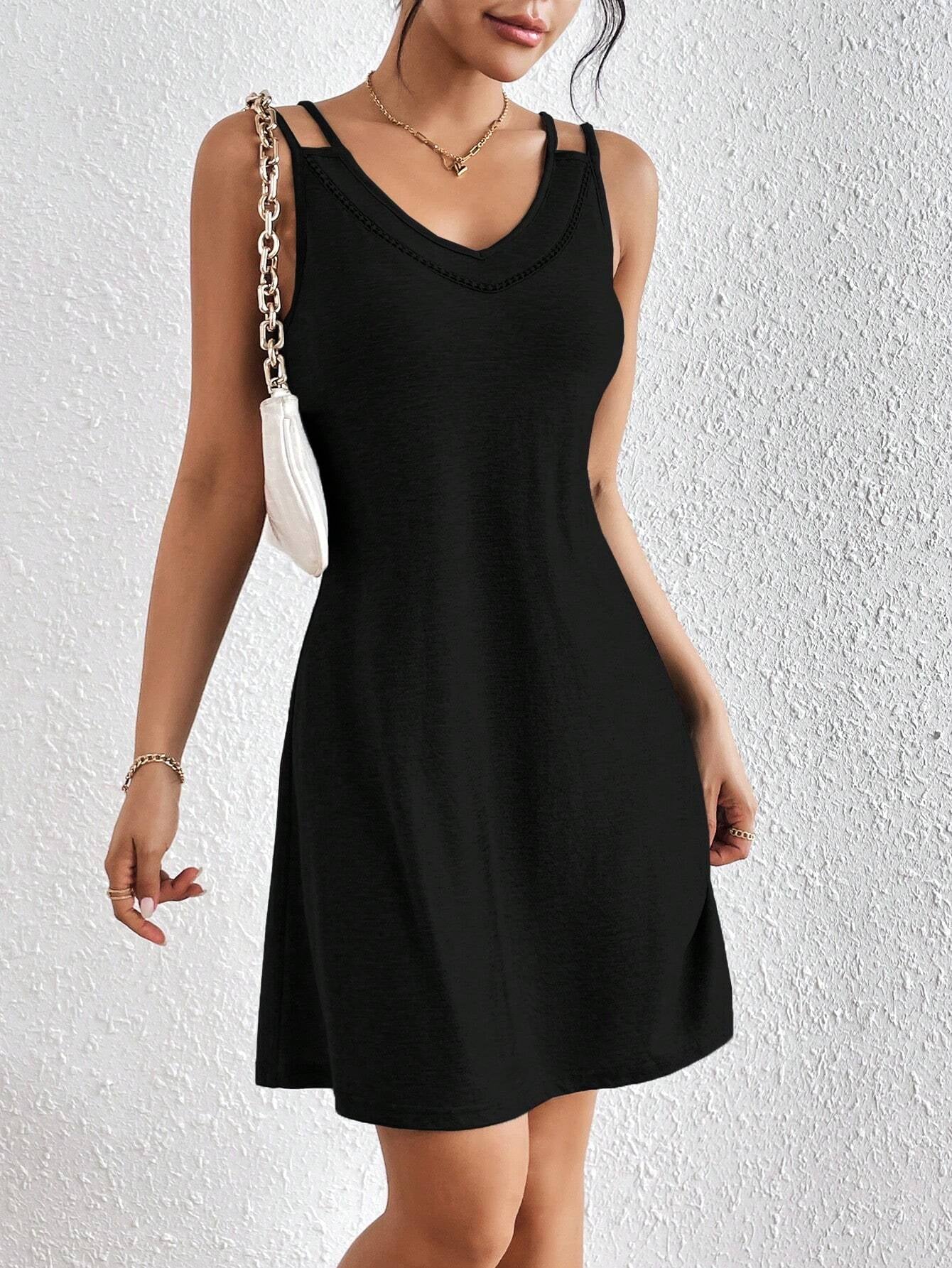 Frenchy Solid Cami Dress