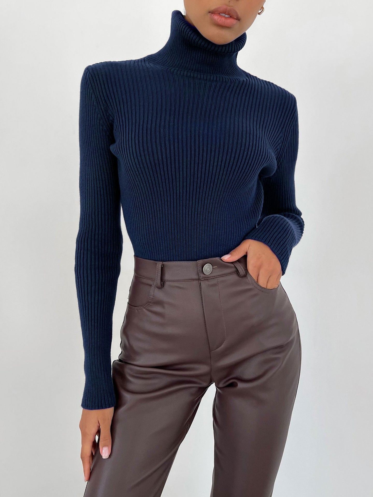 Women's Knitwear Turtleneck Pullover