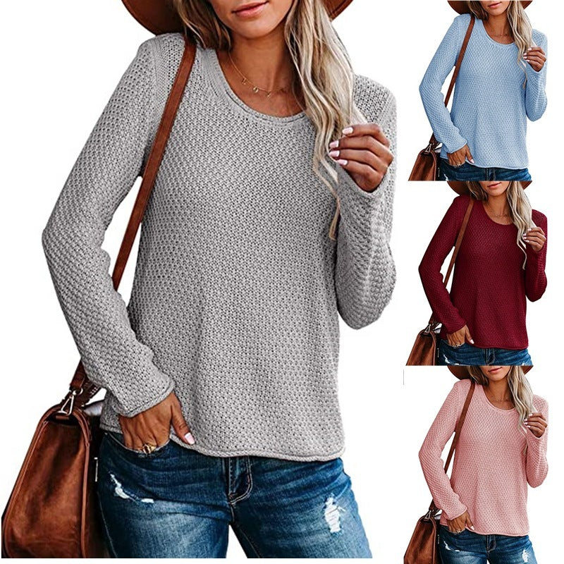 European And American New Women's Sweater Round Neck Loose