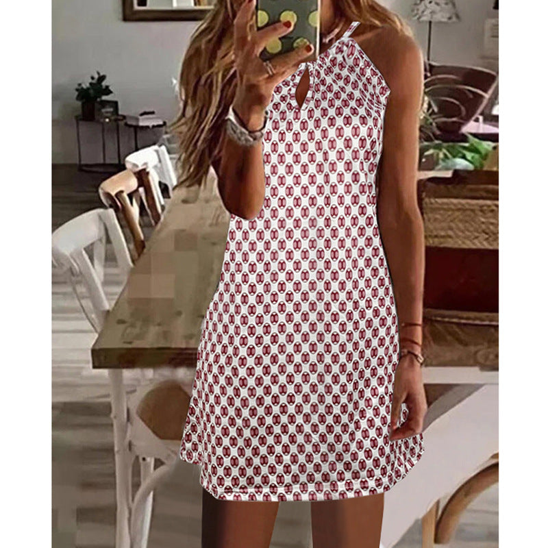 Halter Sexy Print Dress Women