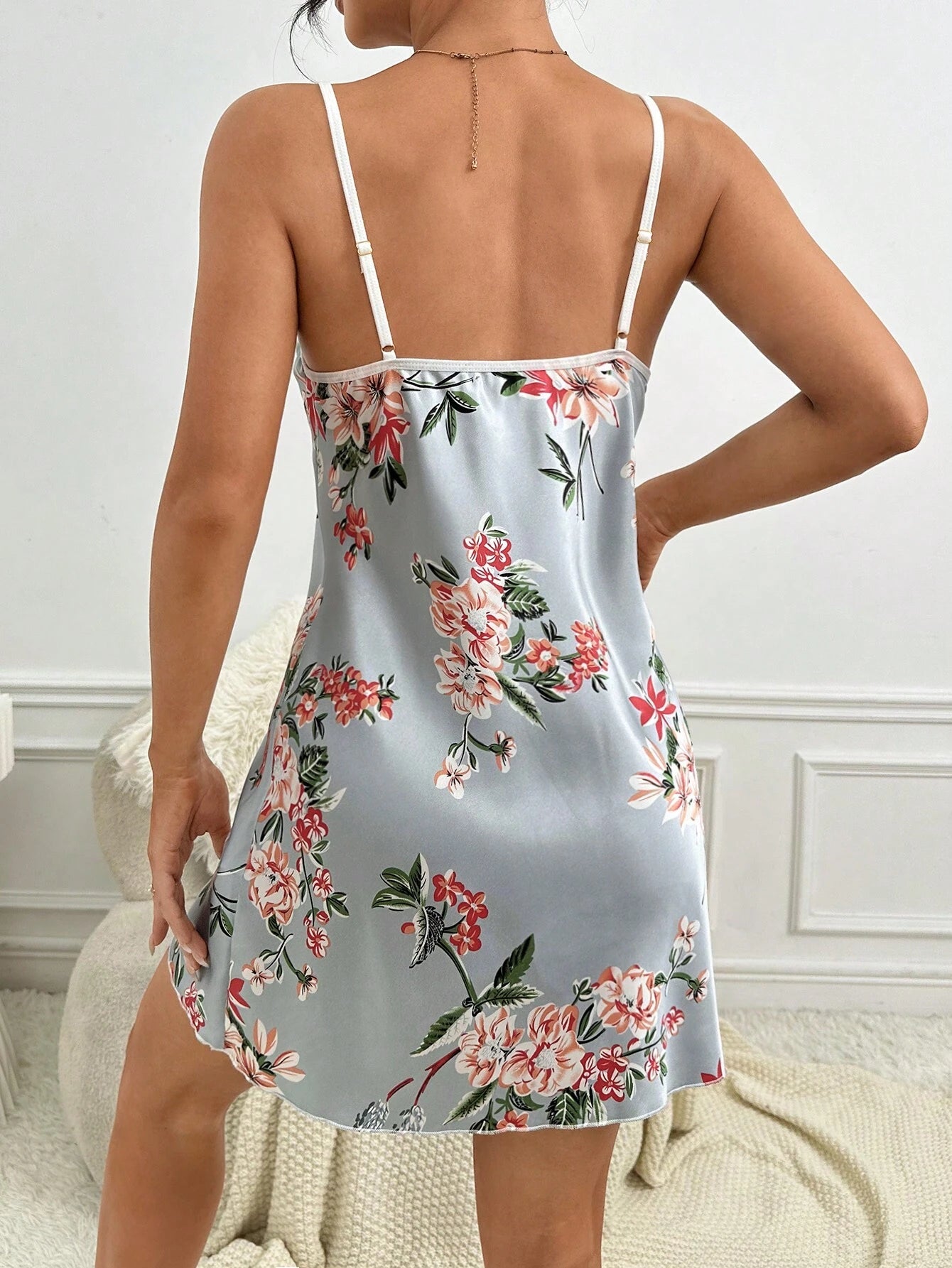 Floral Print Cami Pajama Nightdress