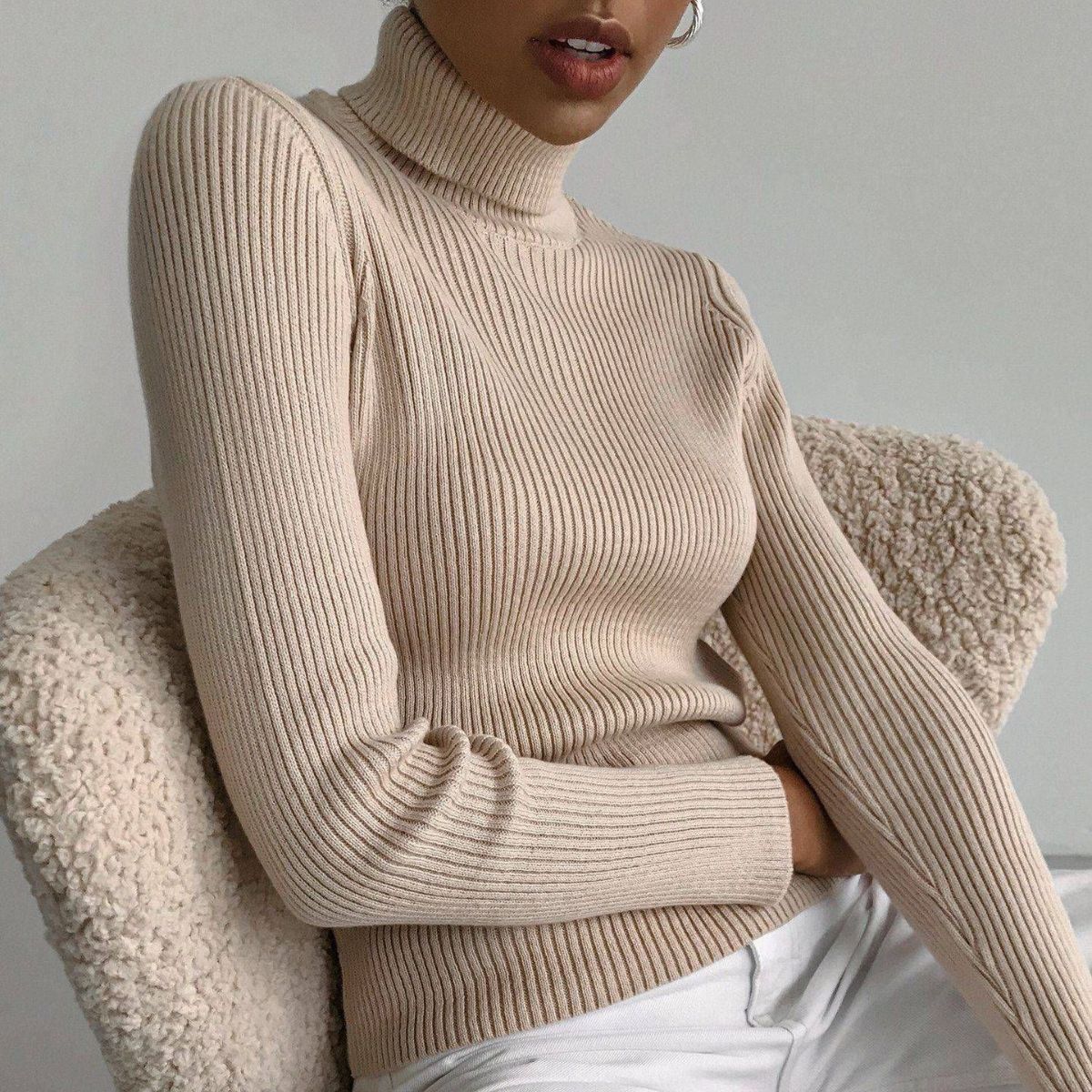 Women's Knitwear Turtleneck Pullover