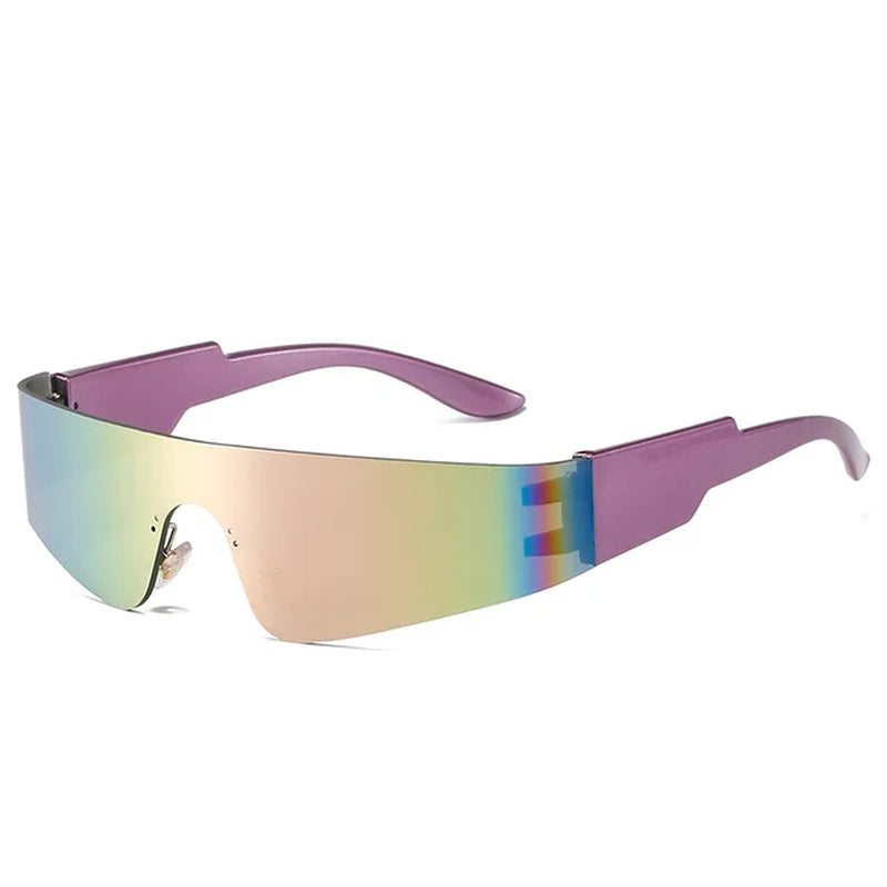 One-Pieces Sunglasses Men Women Fashion Rimless Punk Multicolor Male Shades Eyewear New Trendy Female UV400 Sun Glasses