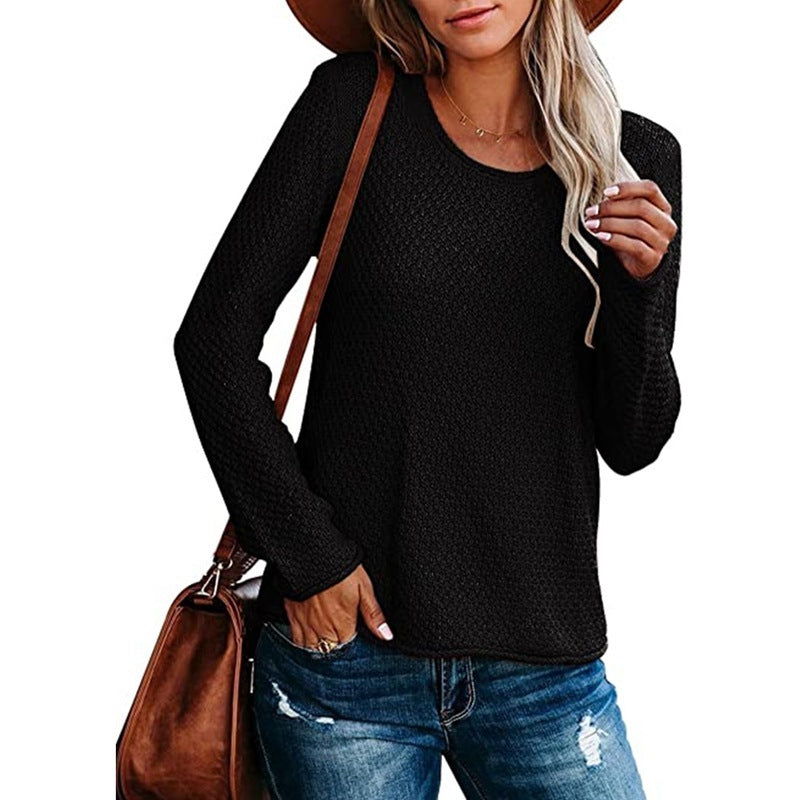 European And American New Women's Sweater Round Neck Loose